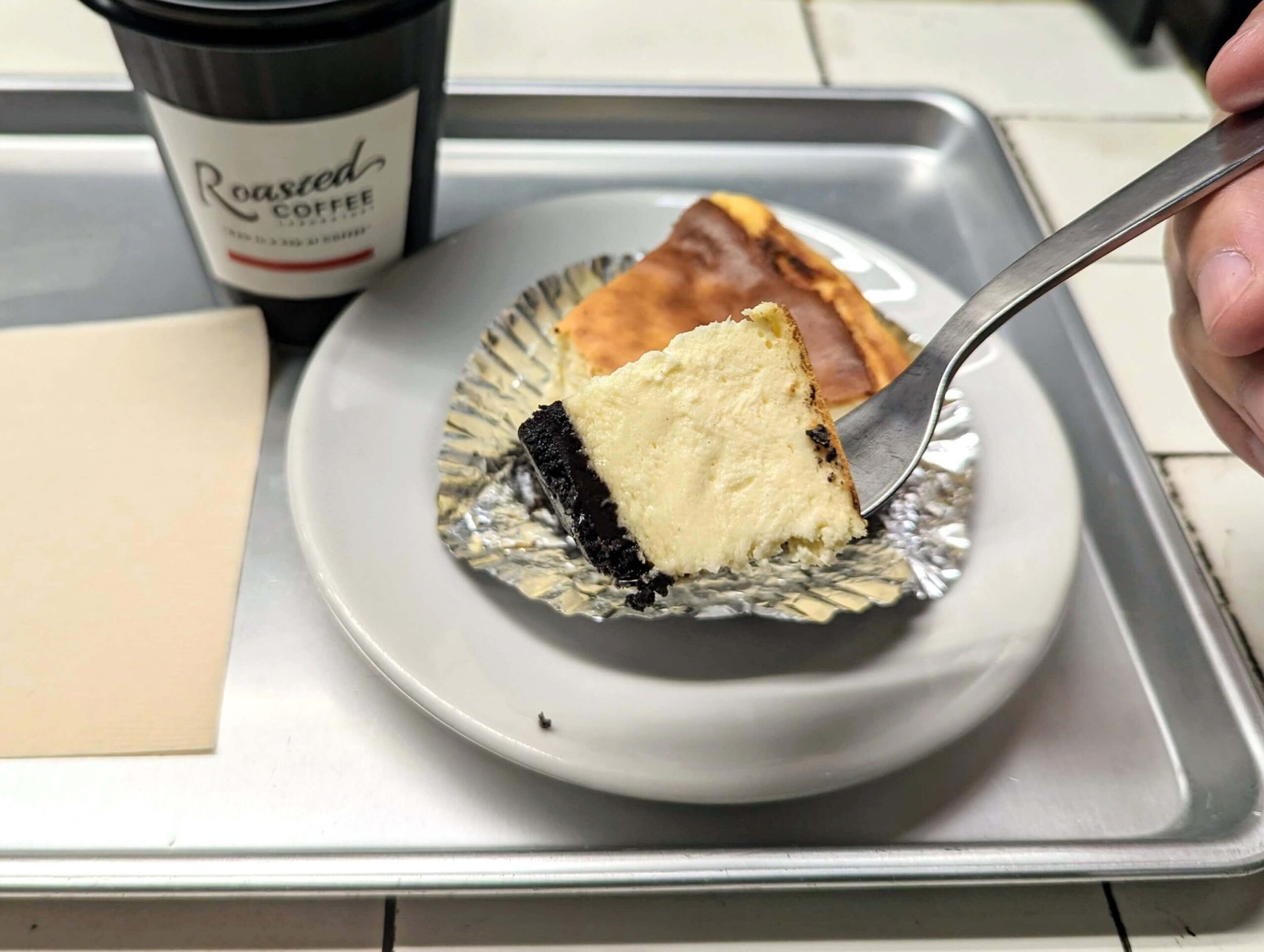 渋谷「ローステッドコーヒー」 のNYスフレチーズケーキ (1)