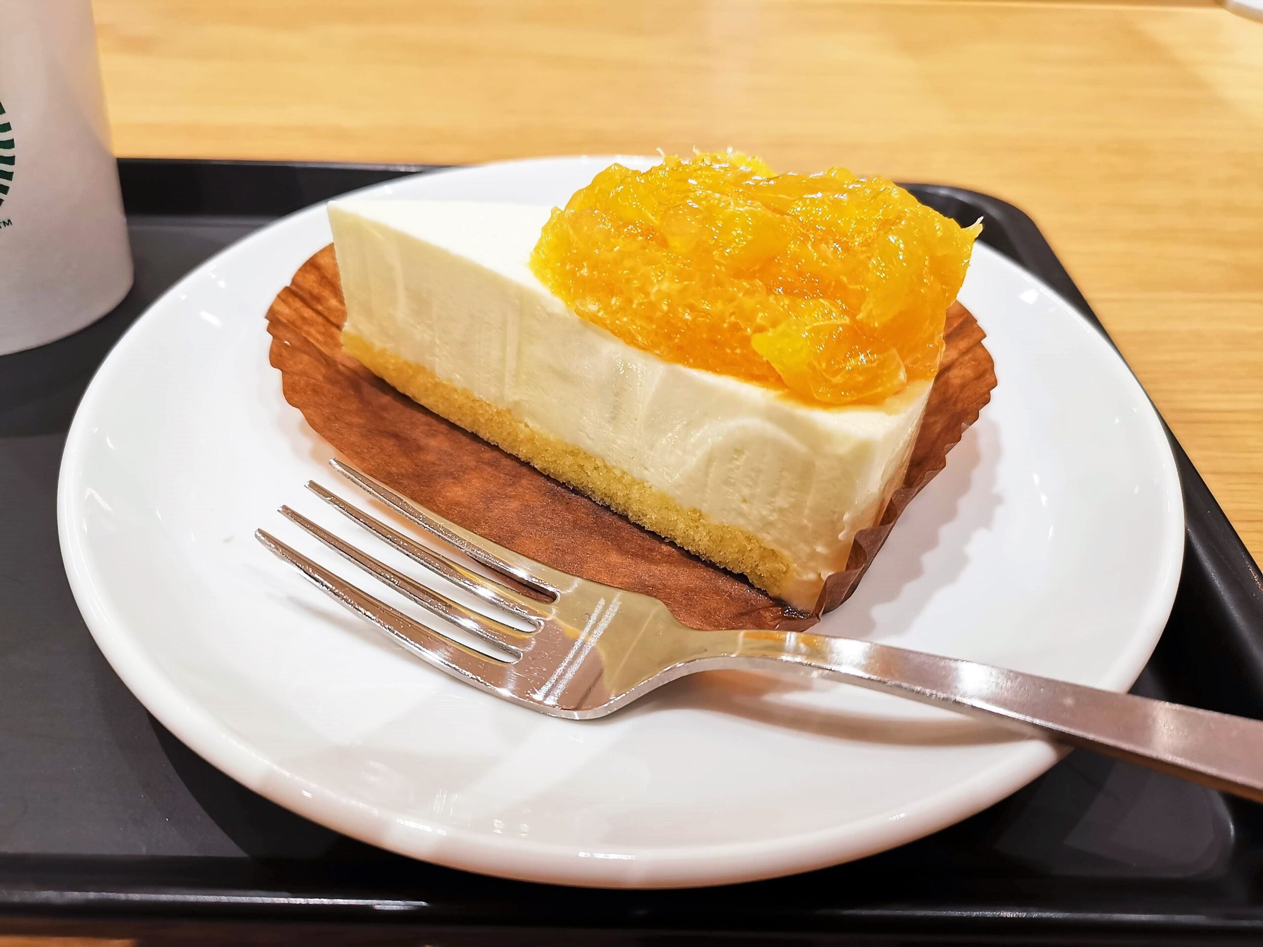 スターバックス オレンジ&レアチーズケーキの写真 (2)