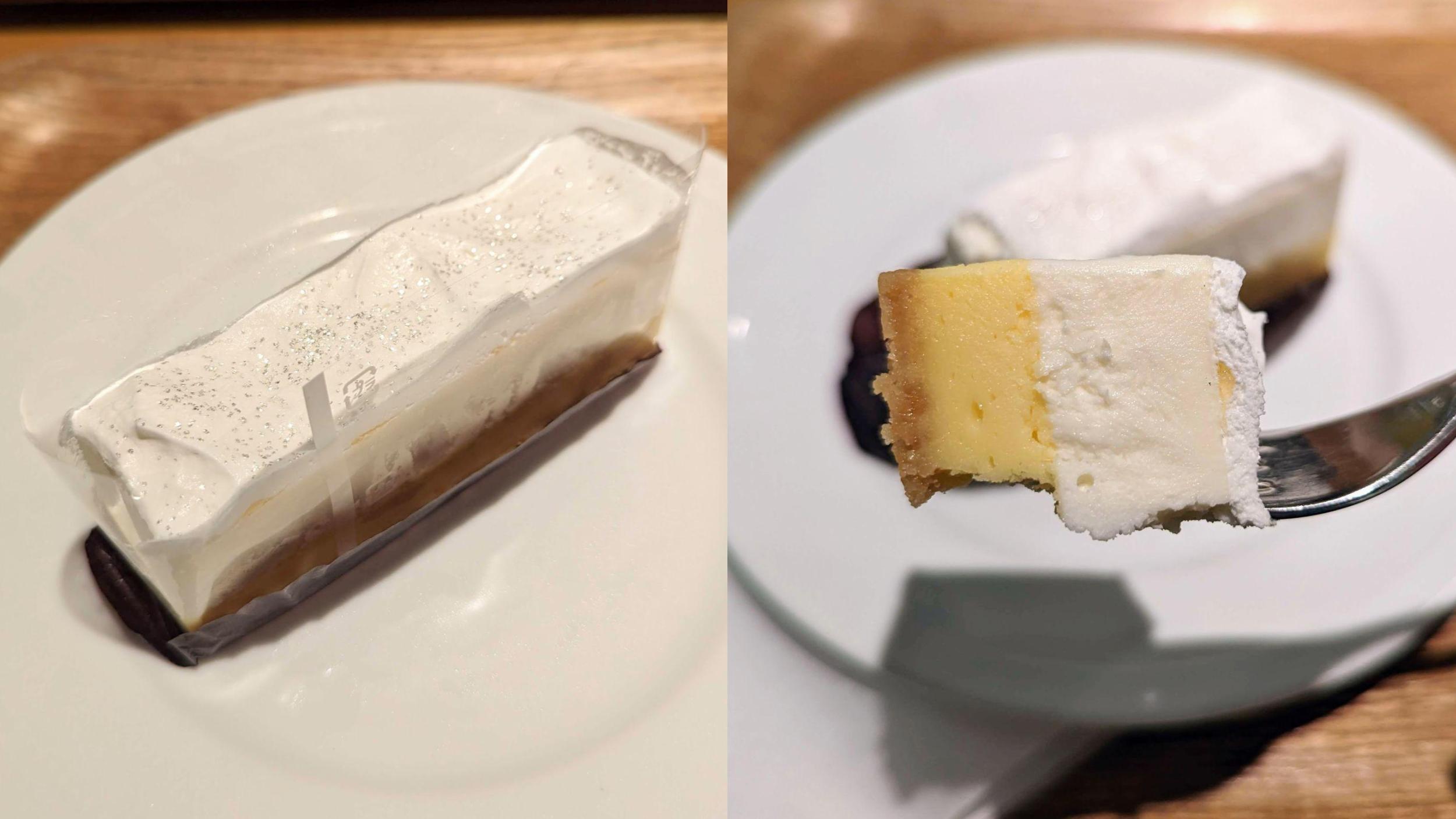 エクセルシオールカフェの2層仕立てのチーズケーキ (1)