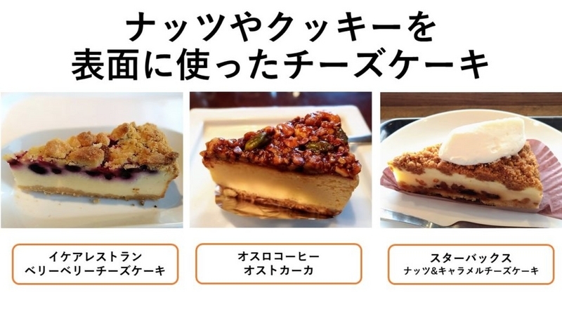 ナッツを使ったタイプのチーズケーキ