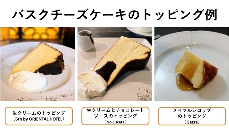 バスクチーズケーキのトッピング例