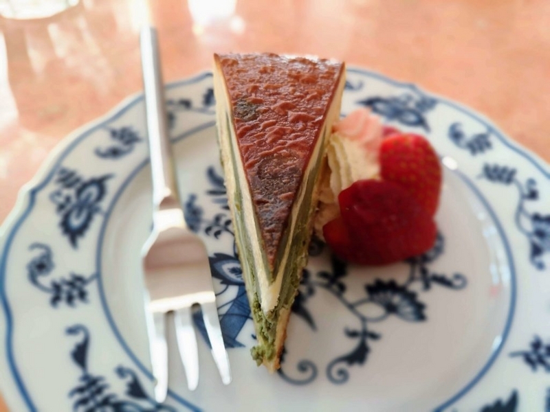 抹茶のチーズケーキ