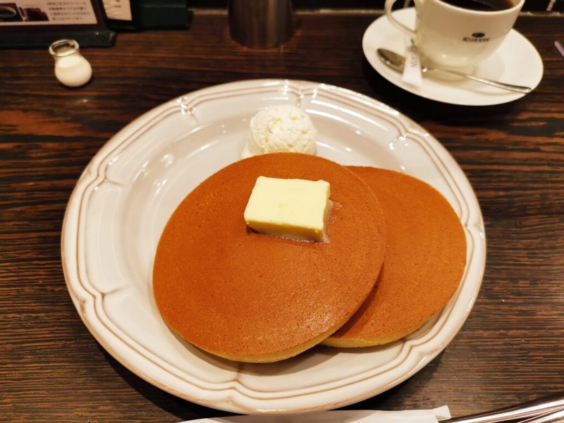 珈琲館のトラディショナルホットケーキ (1)