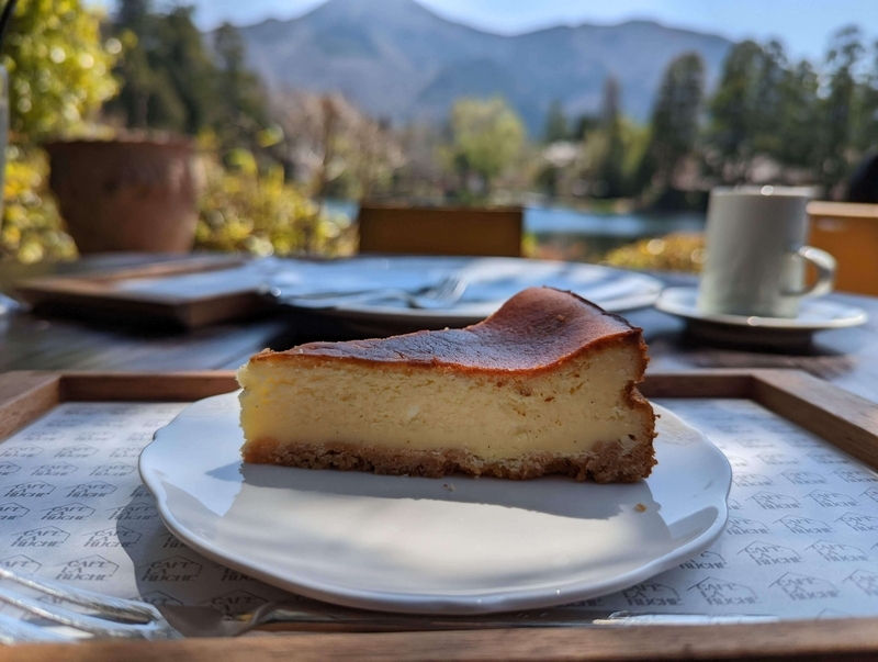 由布院・CAFE LA RUCHE （カフェラリューシュ）のチーズケーキの写真 (2)