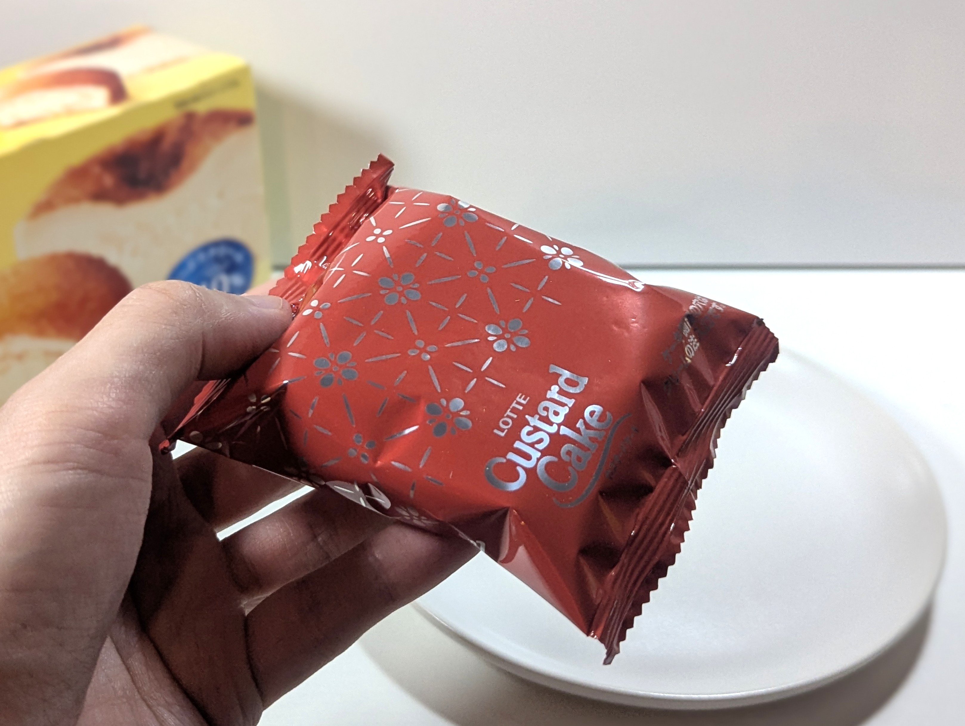 ロッテ】カスタードケーキ バスクチーズケーキを実食！バスクチーズ 