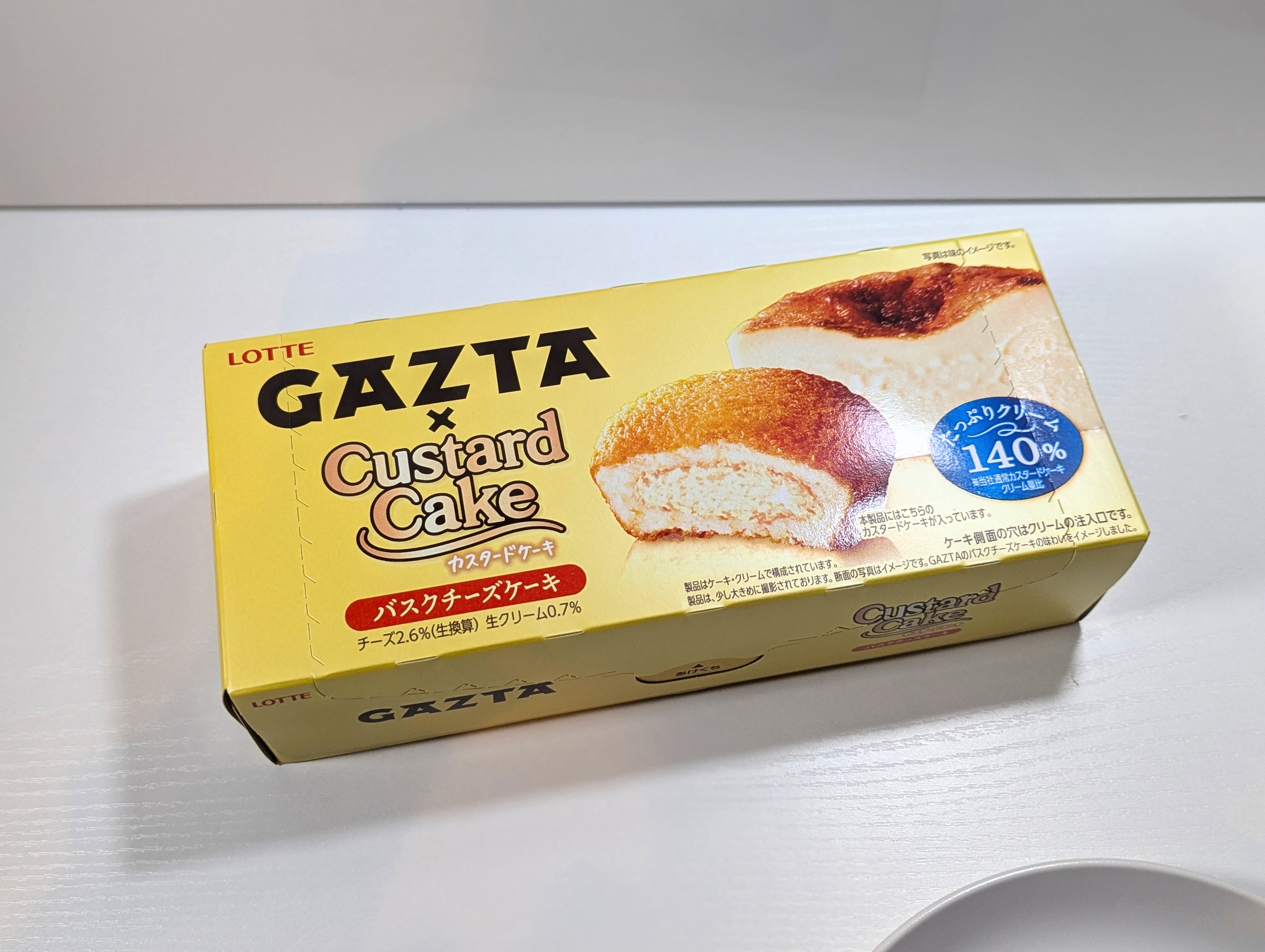ロッテ、カスタードケーキ（バスクチーズケーキ）GAZTA (4)