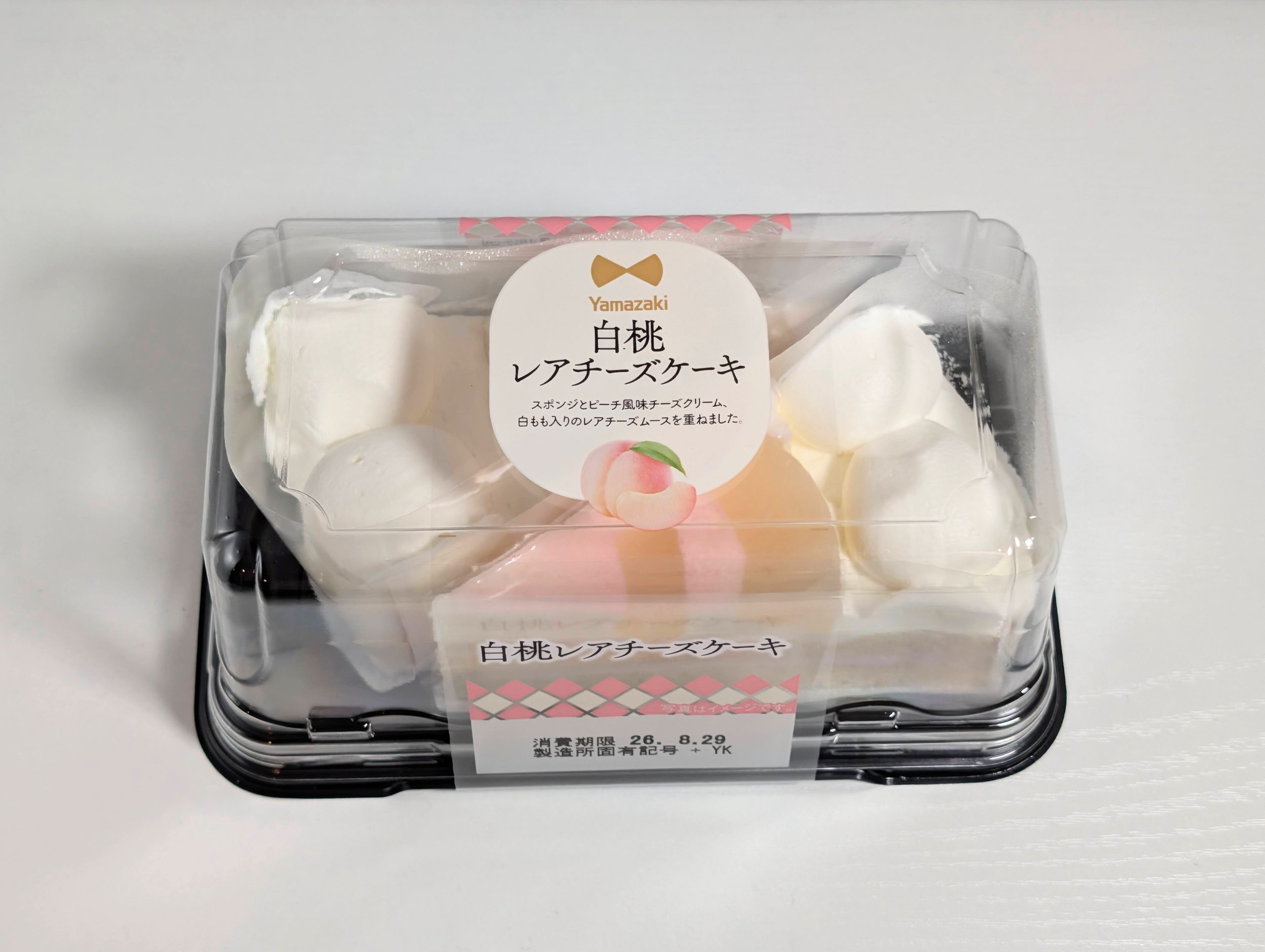山崎製パン 白桃レアチーズケーキパッケージ写真