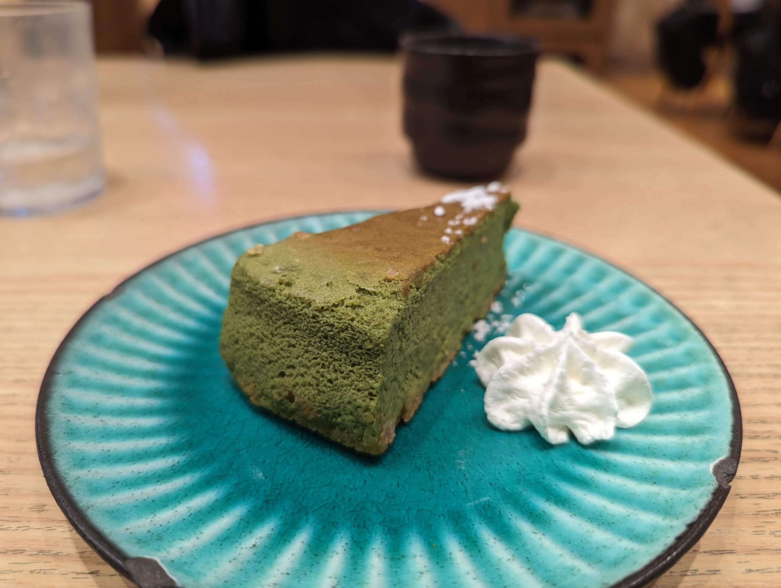 大戸屋 宇治抹茶の豆乳チーズケーキ (1)