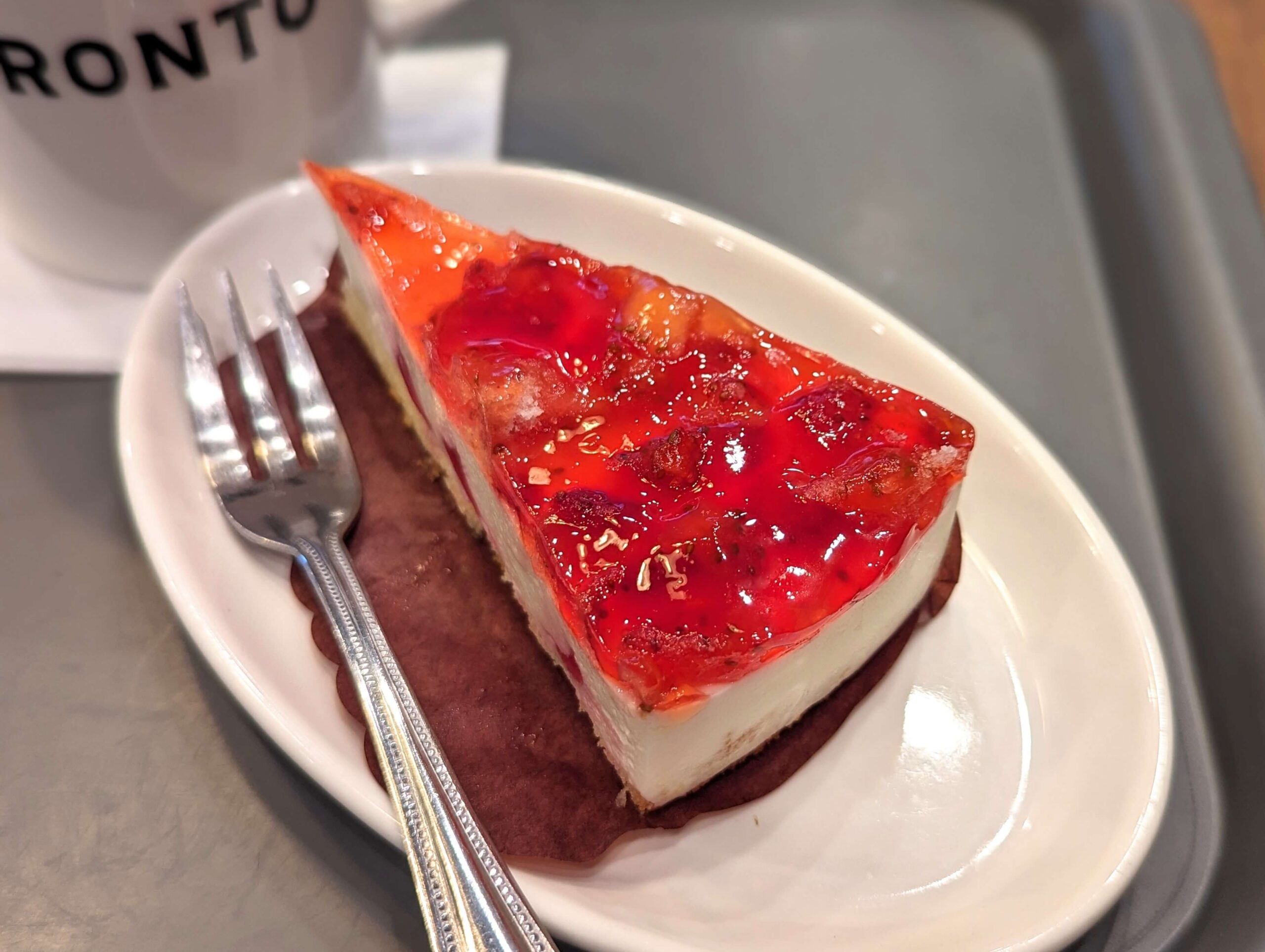 「プロント」苺のレアチーズケーキ (5)